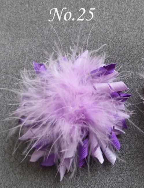 Girl 3.5 Feather Corker Hair bows